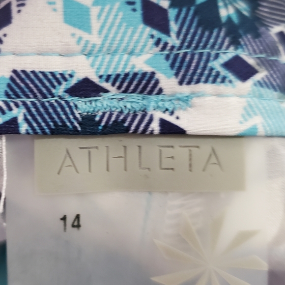 Athleta Blue and White A-Line Skort Size 14 - Picture 2 of 10